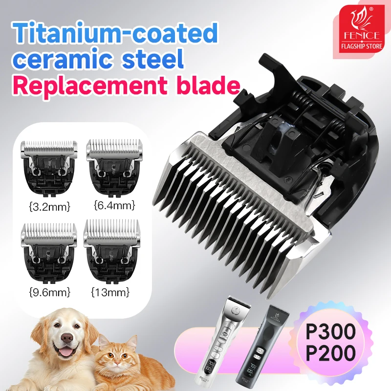 Fenice Model P200/P300 Machine Spare Hair-Length Blades 3.2mm/6.4mm/9.6mm/13mm for Pet Clippers