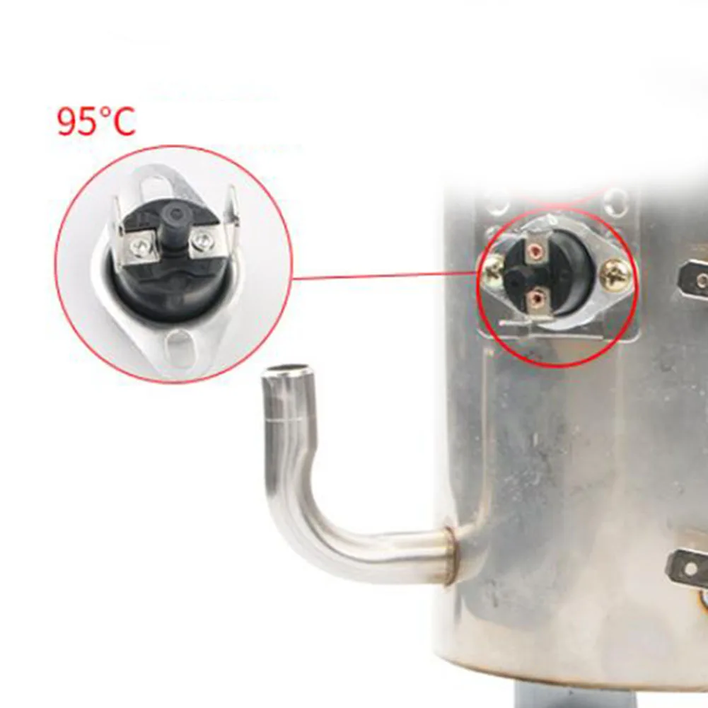For DIY Installation 95 Degrees Control Switch High Temperature Applications Silver Electric Valve Regulator For Water Tube