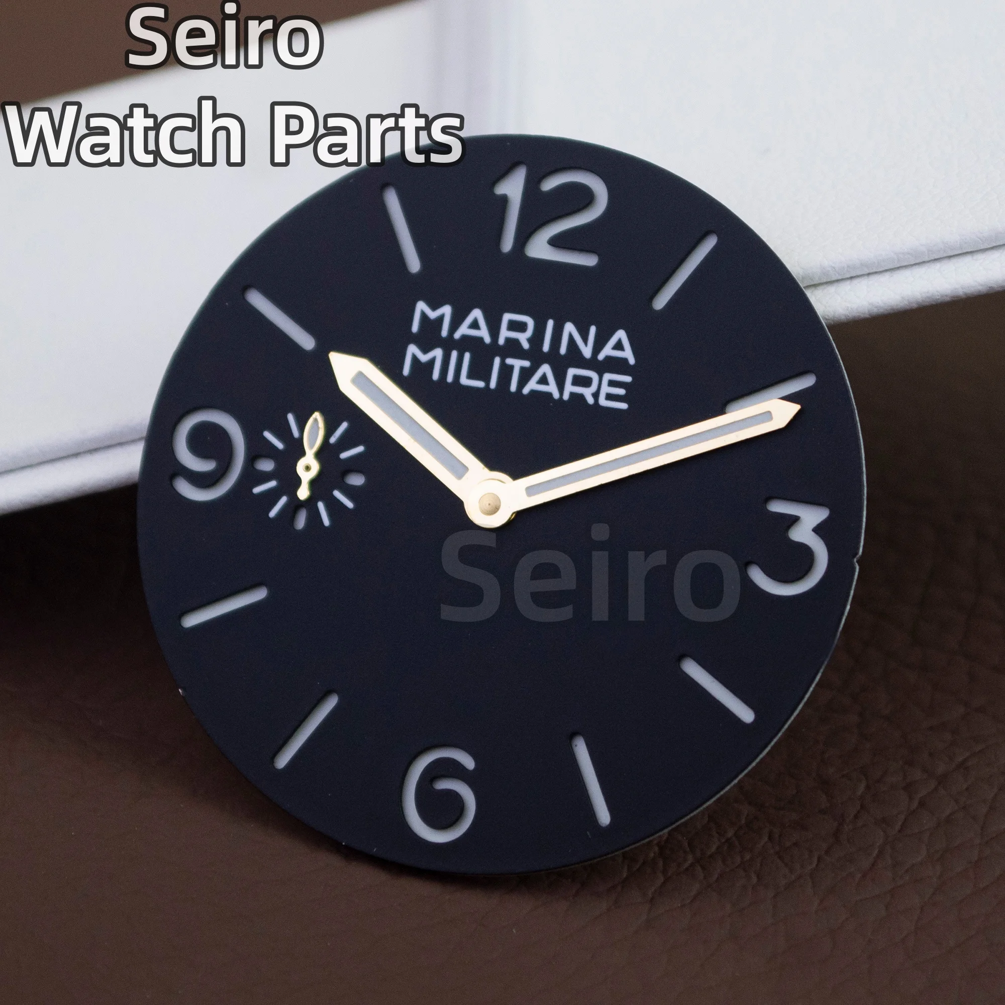 

Men 47mm Retro Pam Wath Dial Hands Green Luminous Face Pointers For PAM 6152/6154 ETA6497/6498/ST3600 Movement Watch Accessories