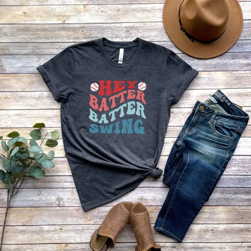 Hey Batter T Shirt Baseball Mom Its Game Day Ballpark Season