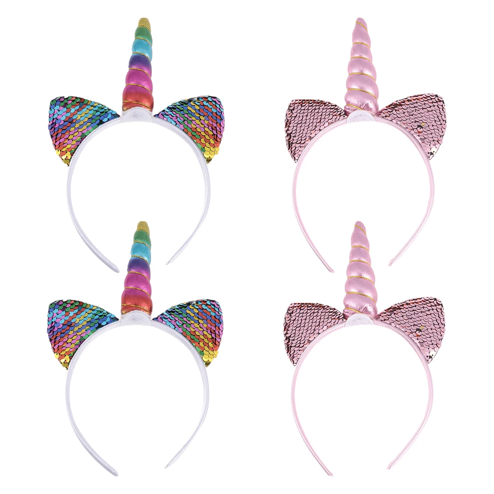 

Unicorn Headband Kids Hair Band Birthday Headpieces Cartoon Headband Lightweight Comfortable Party Accessories