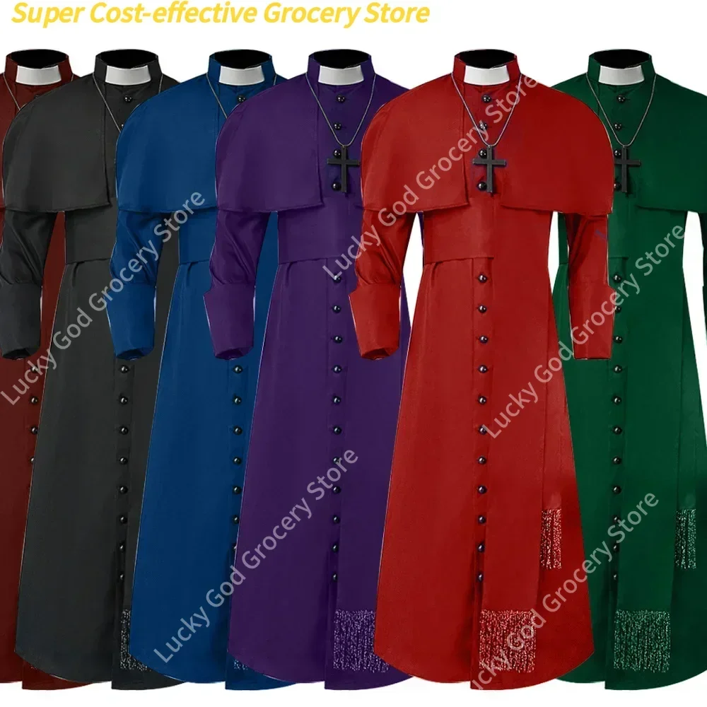 زي كاهن القرون الوسطى الكنيسة الكاثوليكية الدينية الرومانية ساوتان البابا القس الأب ازياء كتلة التبشير رداء رجال الدين كاسوك