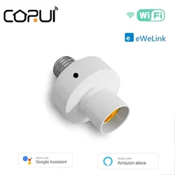 EWeLink WiFi E27 Smart Light Bulb Adapter 90-250V Lamp Holder Base Wireless Voice Control With Alexa Google Home