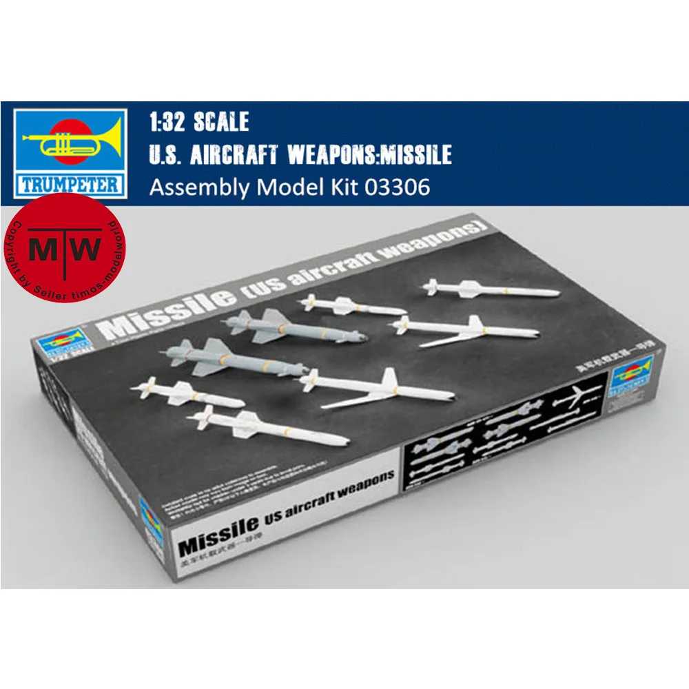 

Trumpeter 1/32 Scale US Aircraft Weapons-Missile Plastic Assembly Model #03306