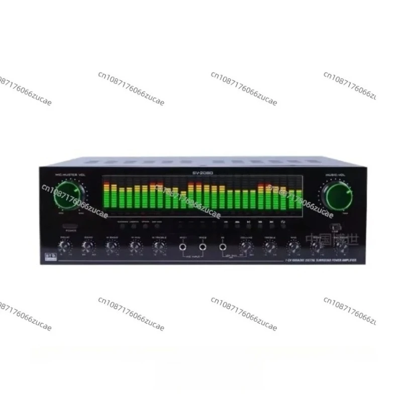 7 Channel 5.1 Surround Amplifier High Power Bluetooth Karaoke Digital Fiber Coaxial Home Audio Receiver