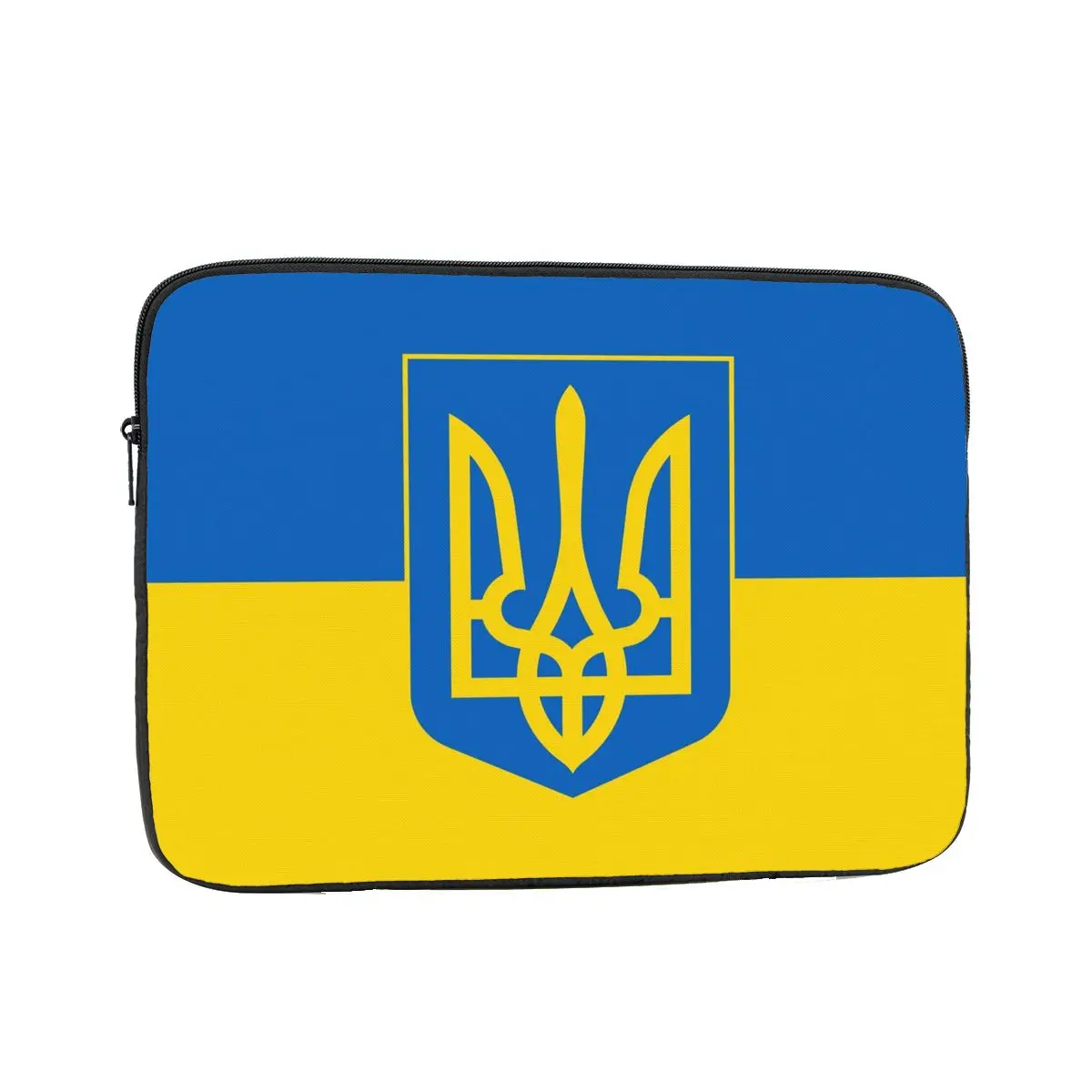 Ukraine Flag With Coat Of Arms Laptop Bag Sleeve 10 12 13 15 17 Inch Notebook Bag Case Computer Shockproof Case Bag