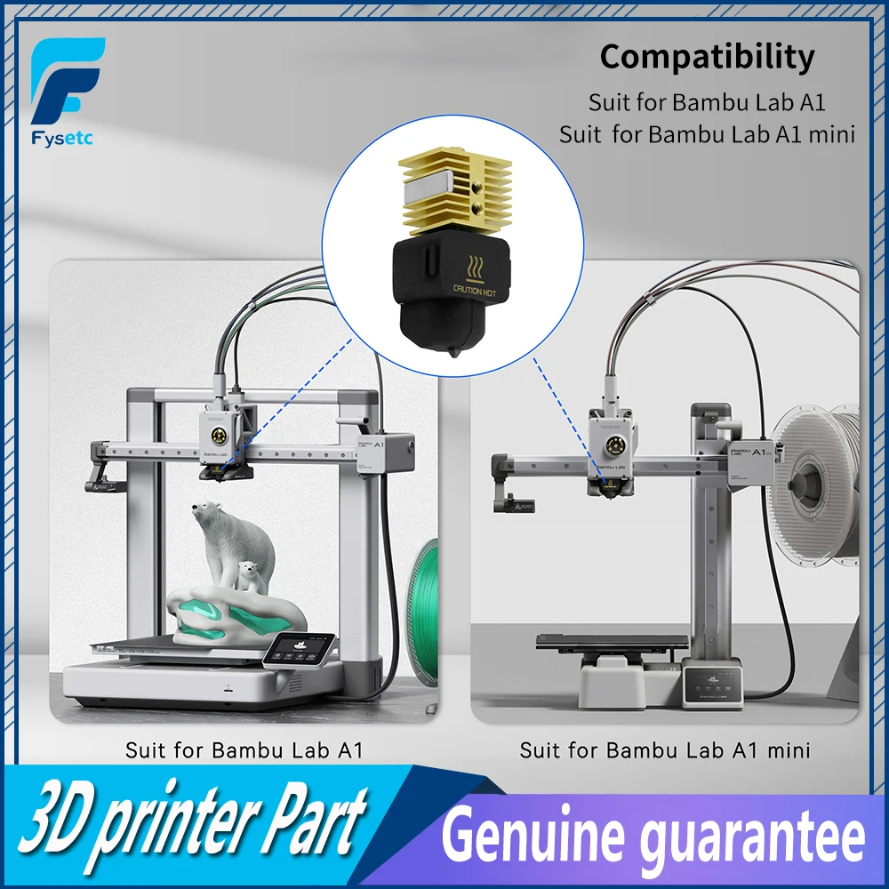 

Для Bambu Lab A1/A1 Mini обновленный комплект Hotend 0,4 мм, высокая термостойкость для Bambu Lab A1, часть 3D-принтера