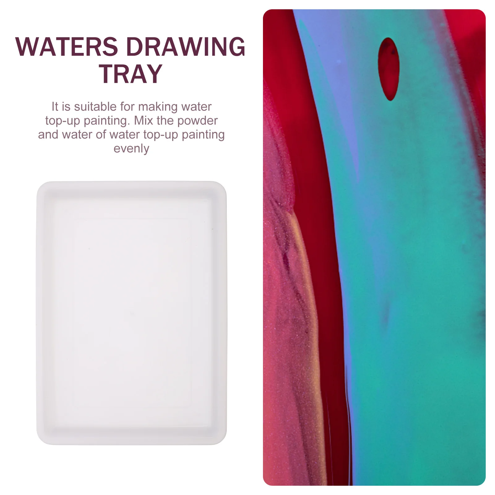 

2Pcs Environmental Friendly Paint Trays for Kids Non Scratch Design Lightweight Art Drawing Accessories Plastic Pigment Trays