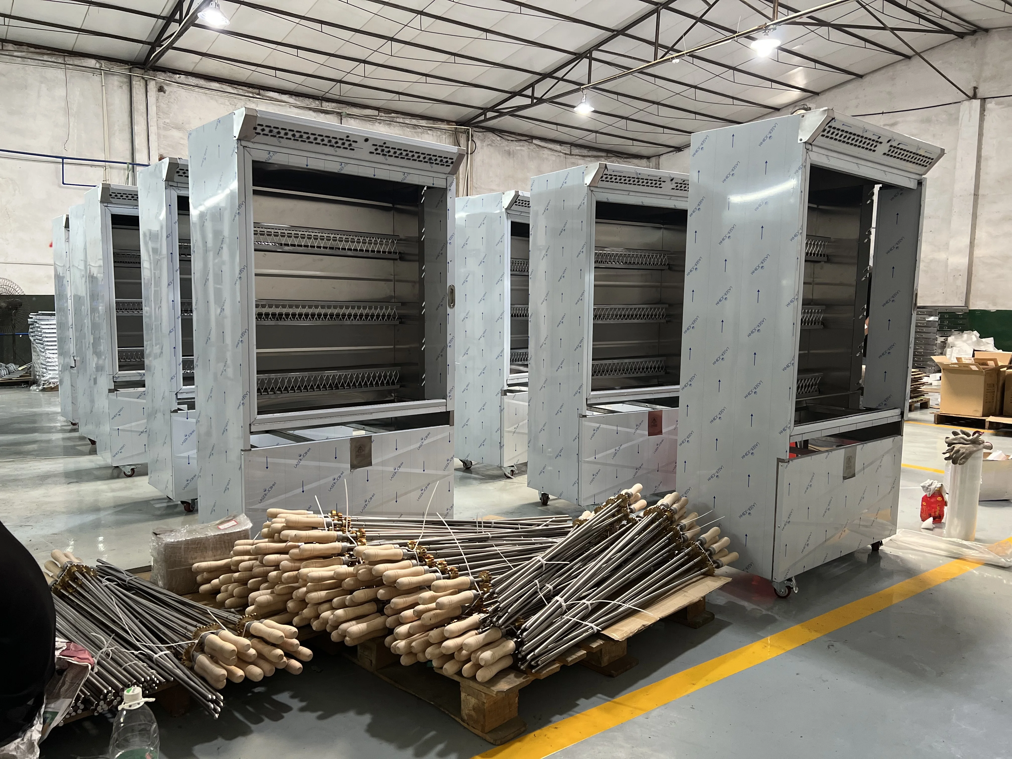 Stainless steel gas chicken rack automatic oven multifunctional chicken rack machine