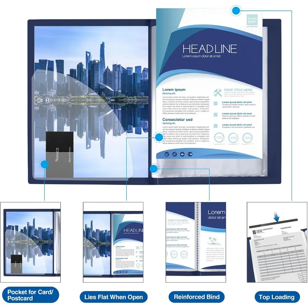 แฟ้ม 30 ช่องพร้อมปลอกพลาสติก 9x12 (สีน้ำเงิน), โฟลเดอร์ผลงานศิลปะสำหรับงานหนักพร้อมตัวป้องกันแผ่นใส, จอแสดงผล 60