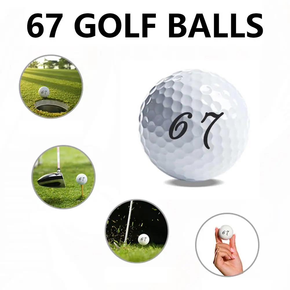 1 قطعة كرات الغولف الممارسة 67-مطبوعة هدايا الغولف لطيف مضحك كرة جولف هدية الرياضة في الهواء الطلق ممارسة كرة جولف لوازم الغولف