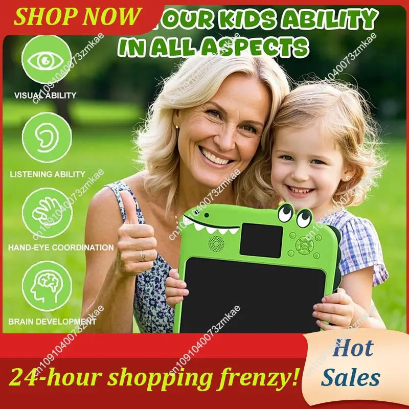 

Daily Sale Reusable Electronic Writing Pad LCD Writing Tablet Dinosaur Shaped Doodle Board Color Drawing Learning Screen Sound E