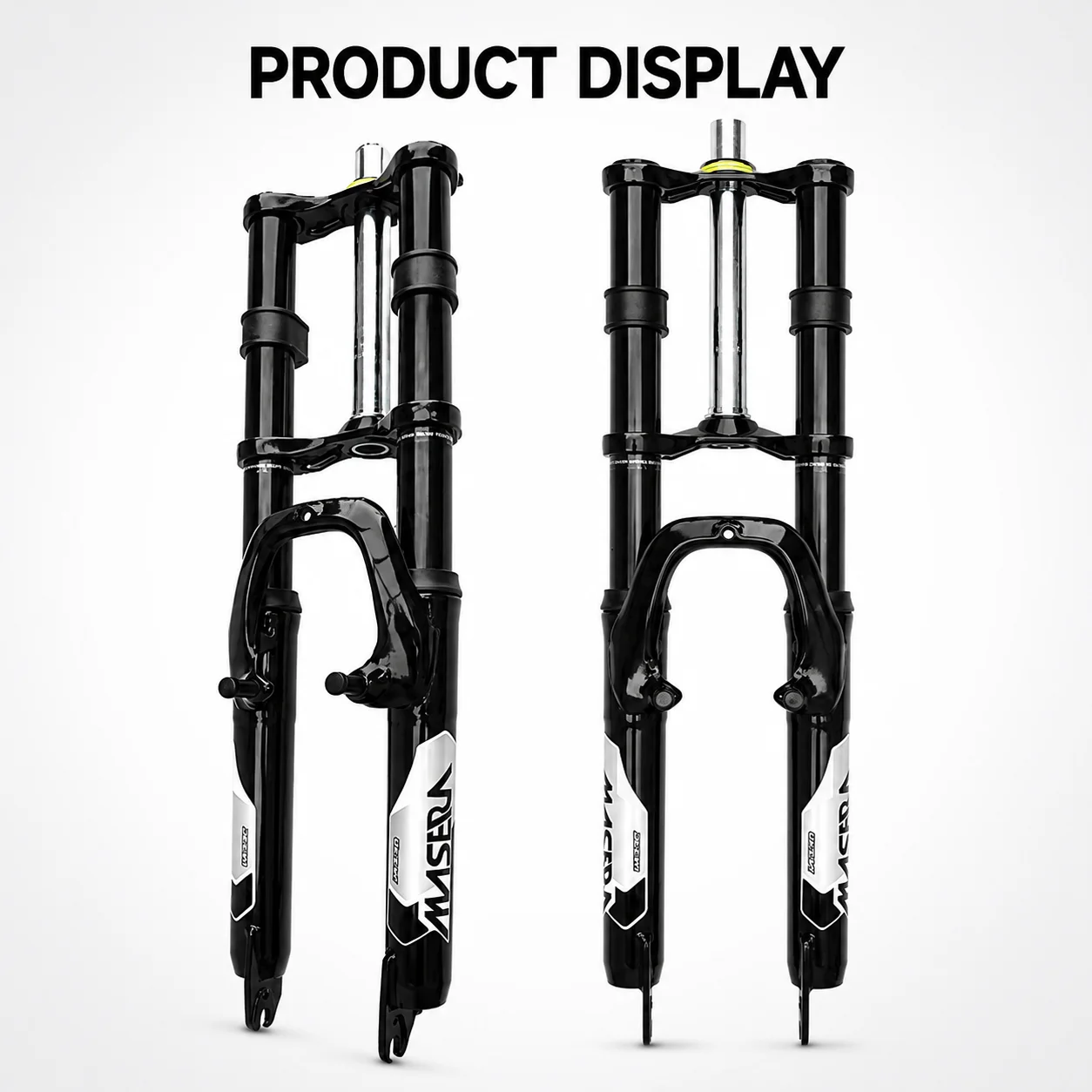 MTB Dual Crown Suspension Fork 20 24 26 Inch Bicycle Front Fork V Brake B-Pillar Disc Mount 1-1/8 Steerer