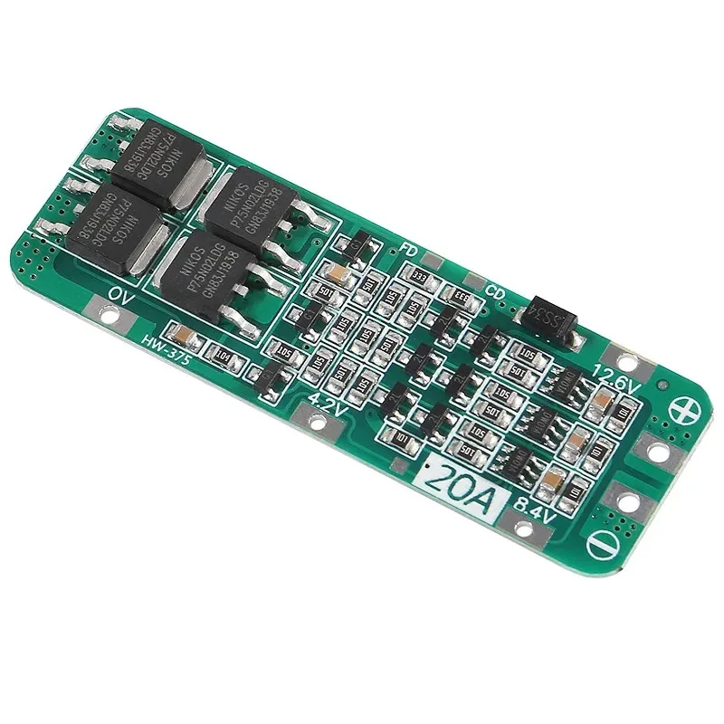 1-20 pces 3s 20a bateria de lítio li-ion 18650 carregador pcb bms placa de proteção 12.6v 59x20x3.4mm bateria de íon-lítio para motor de broca
