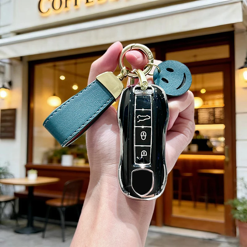 

Чехол для автомобильного ключа с 3 кнопками из ТПУ для Porsche Panamera Cayenne 971 911 9YA Macan Boxster, аксессуары для ключей