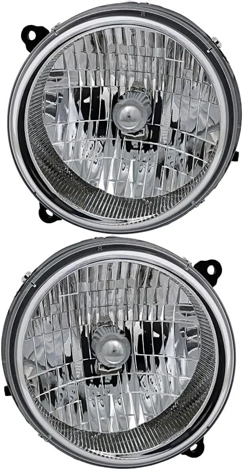 

For Jeep Liberty Headlights Lamps Set 2003 2004 Halogen Driver and Passenger Side