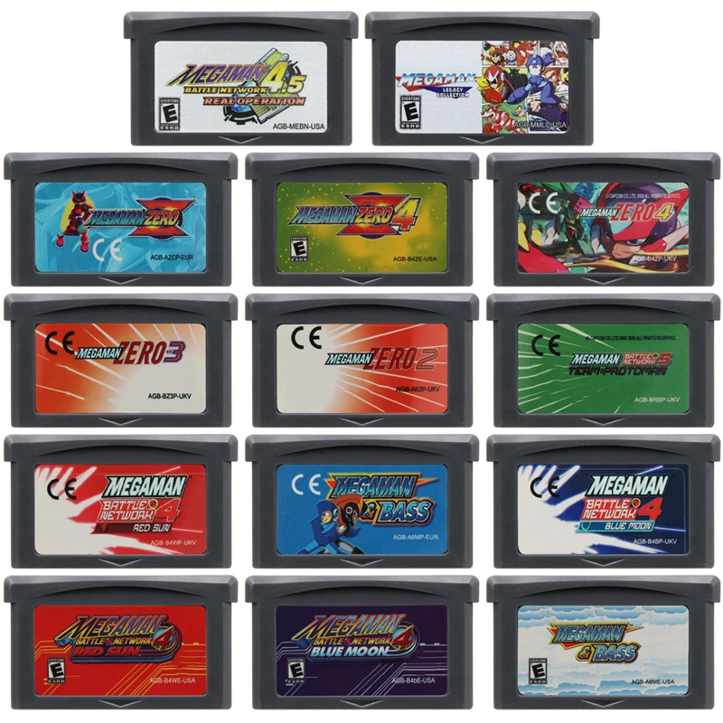 GBA Game Cartridge 32 Bit Video Game Console Card Mega Man Series Legacy Collection Battle Network