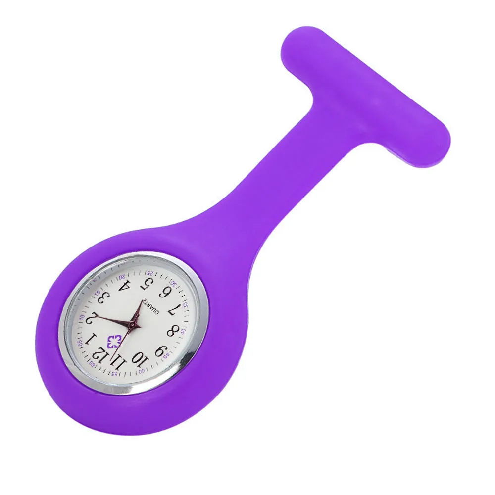Mini Cute Solid Pocket Watches Silicone Nurse Watch Brooch Tunic Fob Watch Doctor Medical Working Watches Clock