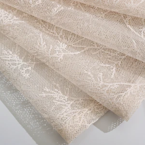 ستائر شفافة بيضاء من الشجرة الفرنسية ، ستائر مزخرفة من الكتان البيج ، بطول 84 بوصة ، 1 لوحة لغرفة المعيشة أعلى 8 مبيعات للستائر والكتان الكروشيه - رقم 8