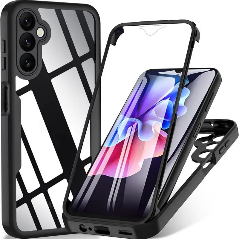 360 Degree Case For Samsung Galaxy A05S A15 A13 A23 A33 A53 A73 5G  Transparent Cover Full Body Rugged Built-in Screen Protector