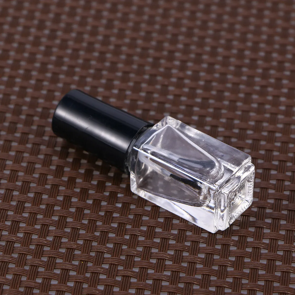 20Pcs Nail Polish Bottles Glass Empty Transparent Square Container Mini Size for DIY Nail Art Travel Business Trip Use