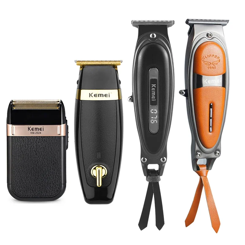 Kemei Men's Trimmer USB Rechargeable Electric Shaver Double Blade Stubble Shaver.