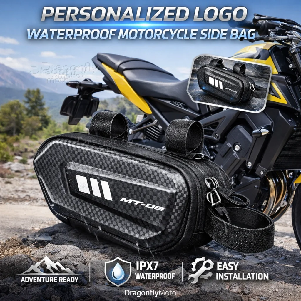 

For YAMAHA MT-09 MT09 2017 2018 2019 Motorcycle Side Bag Personalized Logo Waterproof Hard Shell Saddlebag