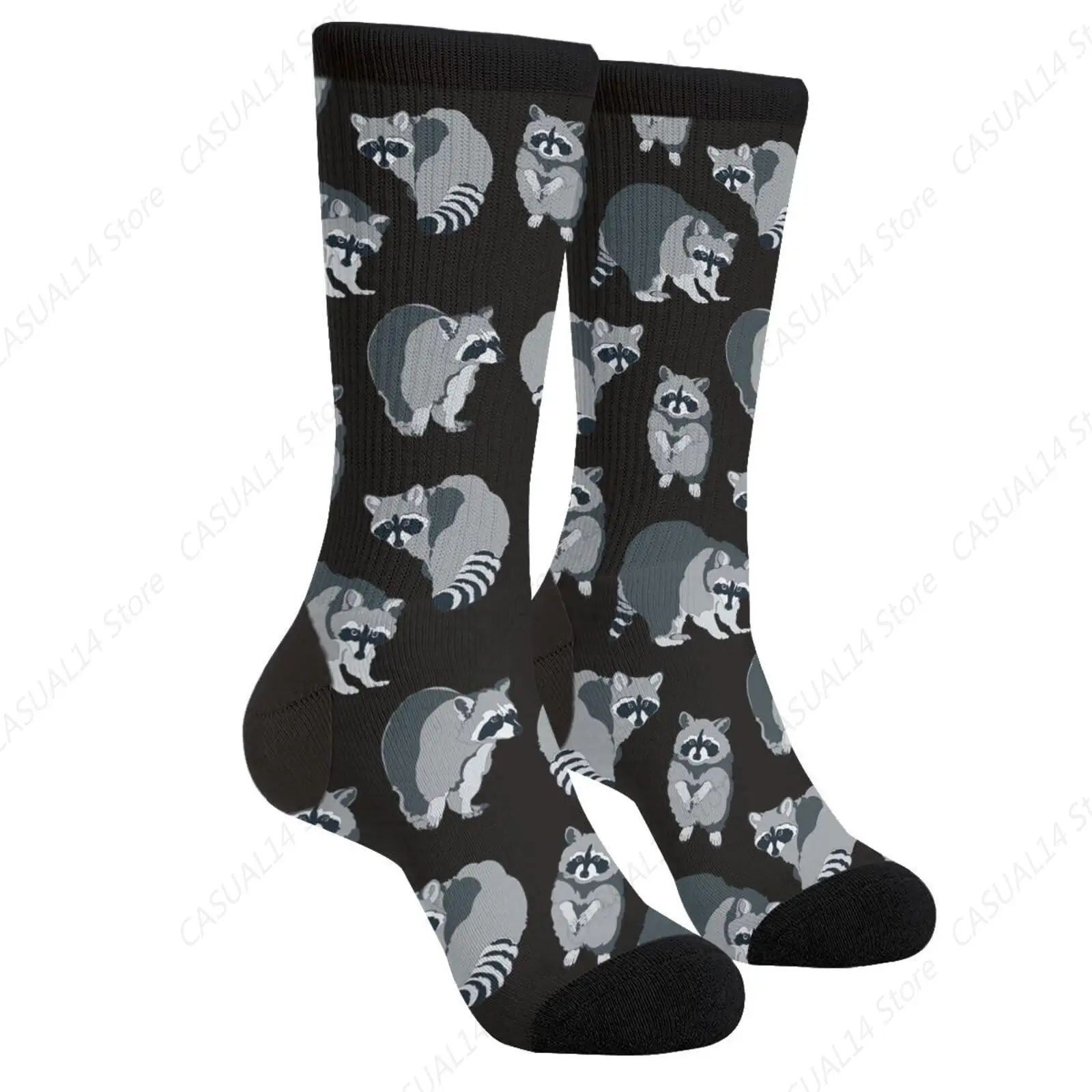 Funny Cute Racoon Raccoon Casual Funny Funky Novelty Socks For Men Women