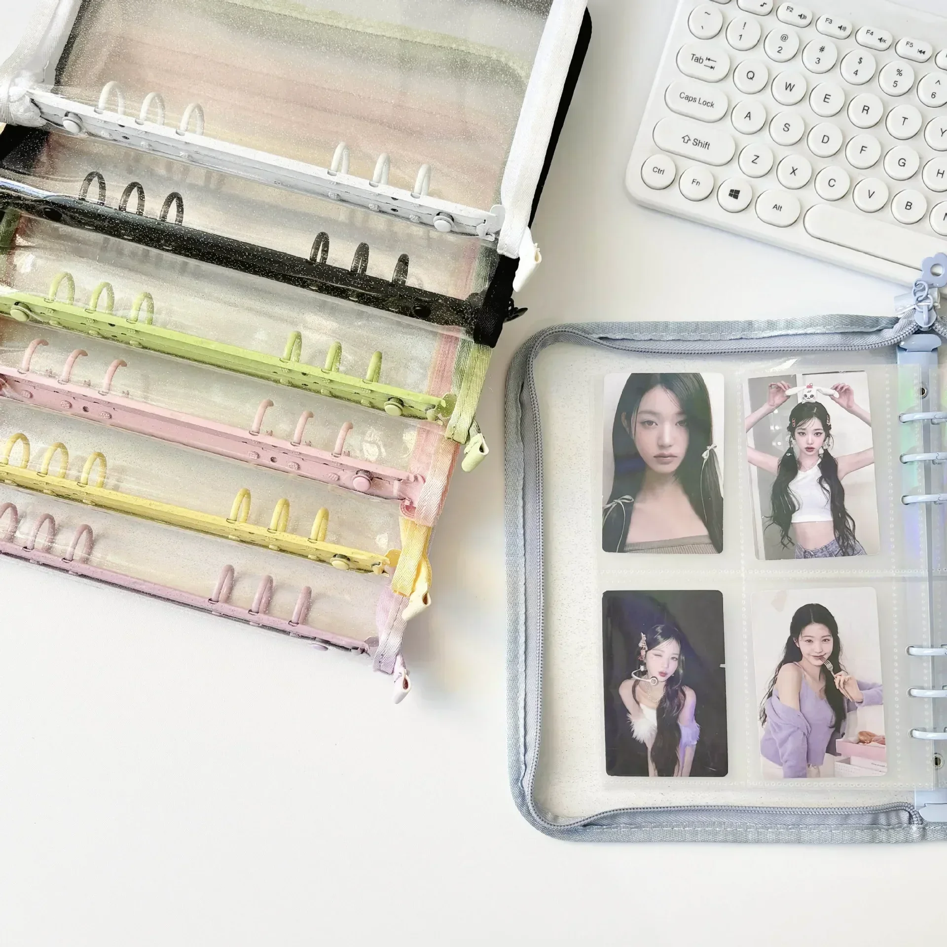 IMYY A5 Zipper Photocard Holder Kpop Idol Photo Album PVC Photo Card Binder Photocards Album for Photographs Collect Book Album