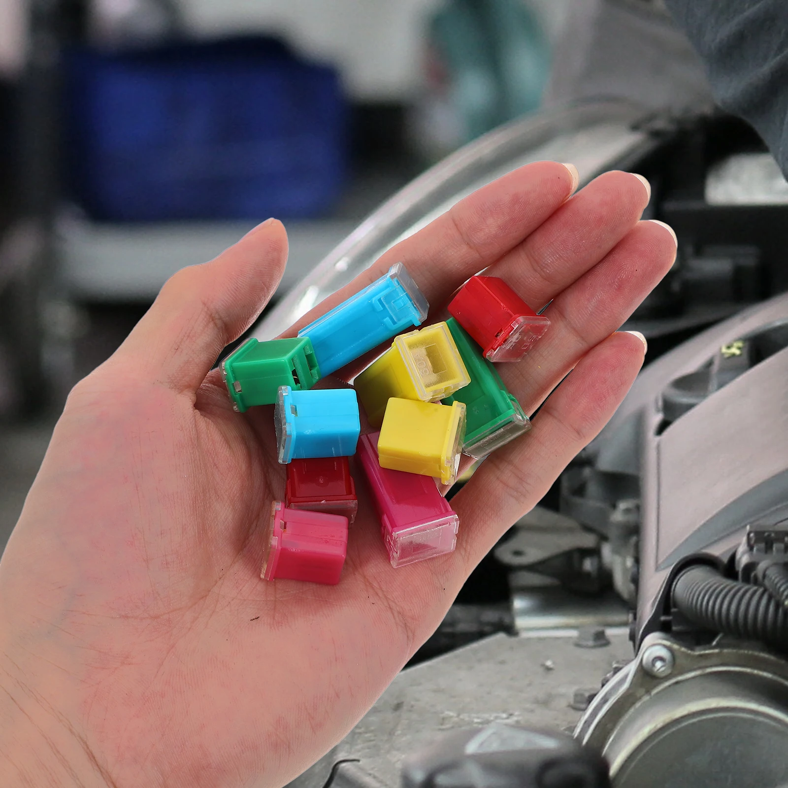 

20pcs Fuse Ribbon Plastic Fuses Kit 20-60A Long Short Insert Connect Automotive Micro Circuit Protection