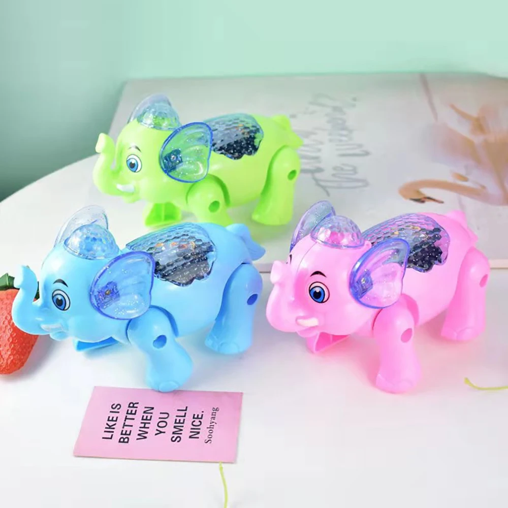 Brinquedo elefante interativo com música e luz para crianças, Brinquedo eletrônico interativo, Presente de aniversário, Elefante ambulante, 1pc