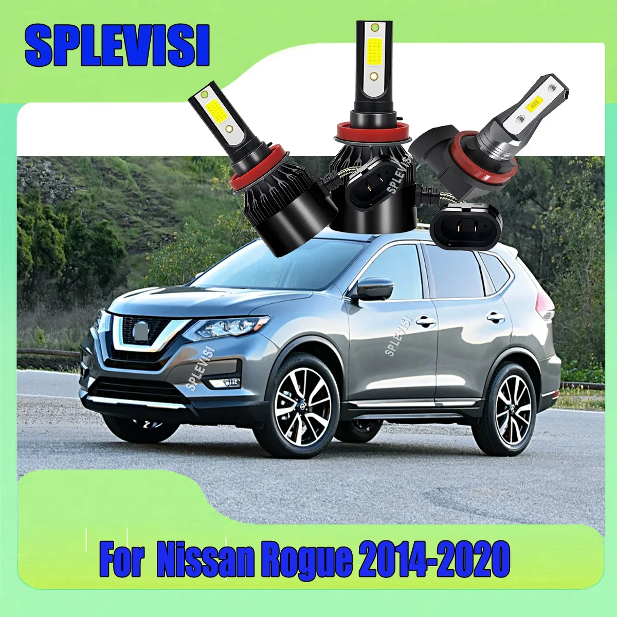 LED 60W Headlight High Low Fog Light H11 -  A Brighter Solution for Your Car For Nissan Rogue 2014 2015 2016 2017 2018 2019 2020