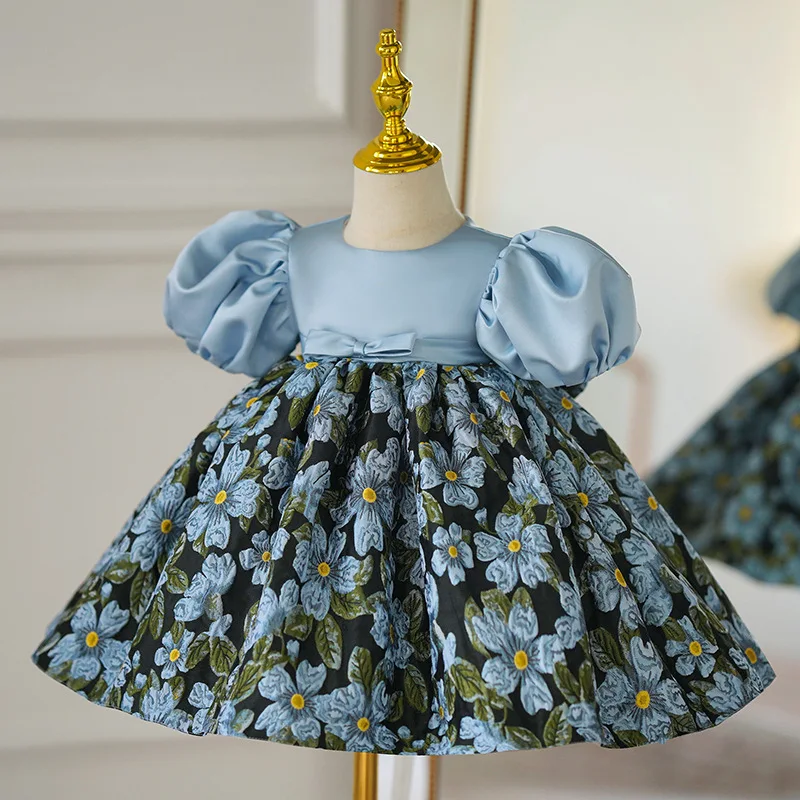 Children's Formal Dress Princess Dress Girls High-end Formal Dress Host Piano Performance Evening Dress Girls Birthday Puffy Dre