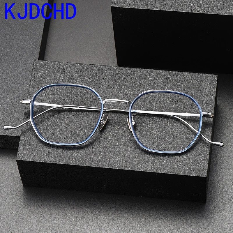 

Acetate Titanium Glasses Frame Men 2024 Vintage Square Myopia Prescription Optical Eyeglasses Frames Women Spectacles Eyewear