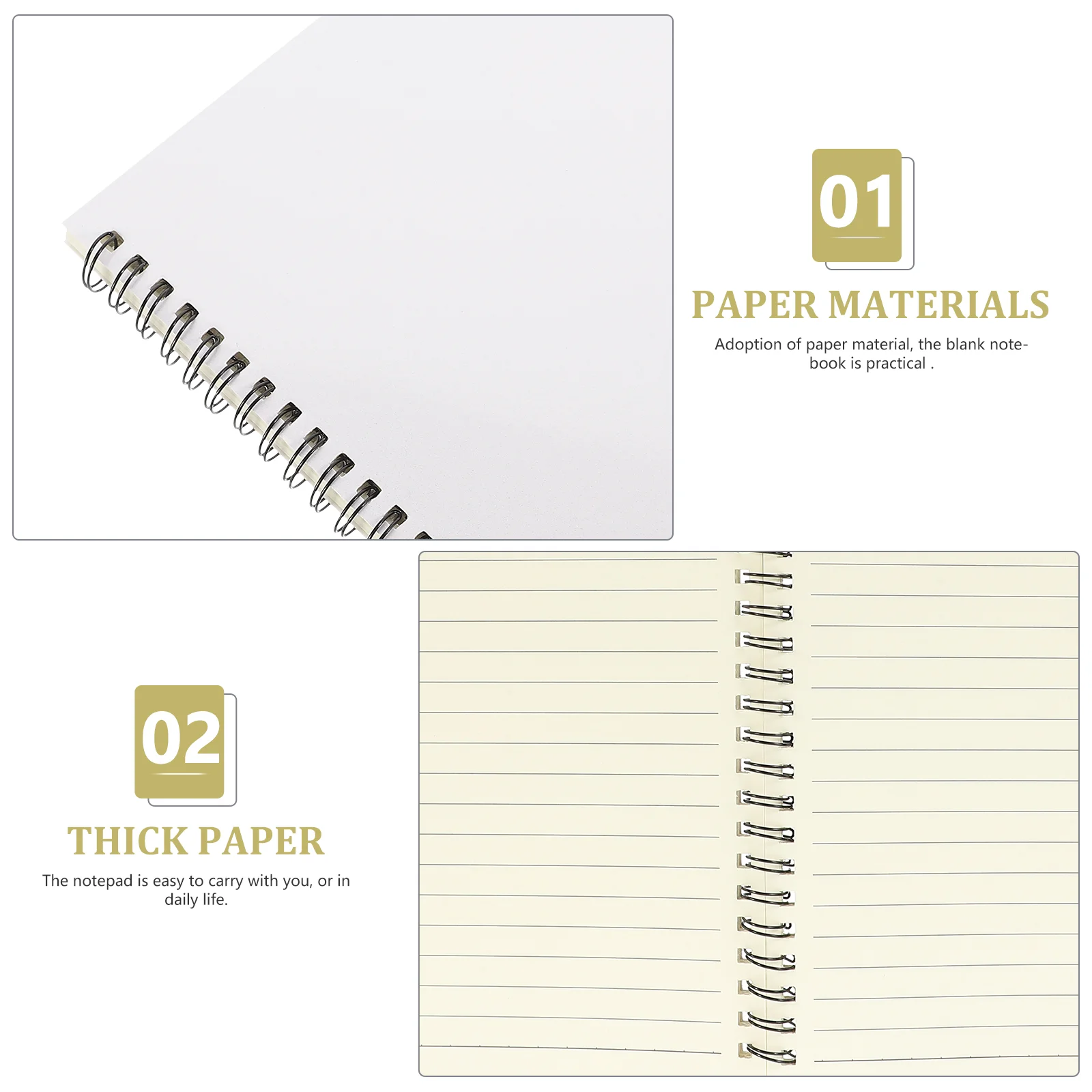 4 PCS Sublimation Journal Blank White Notebooks A5 Notepad Page Unfinished Schedule Paper Student The