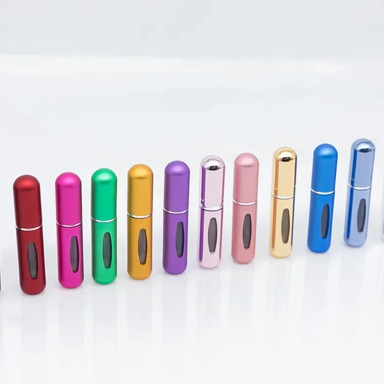 20 ชิ้น/ล็อต 5ml แบบพกพามินิขวดน้ําหอมรีฟิลสะดวก Atomizer ปั๊มสเปรย์อลูมิเนียมขวดเครื่องสําอางค์คอนเทนเนอร์เดินทาง