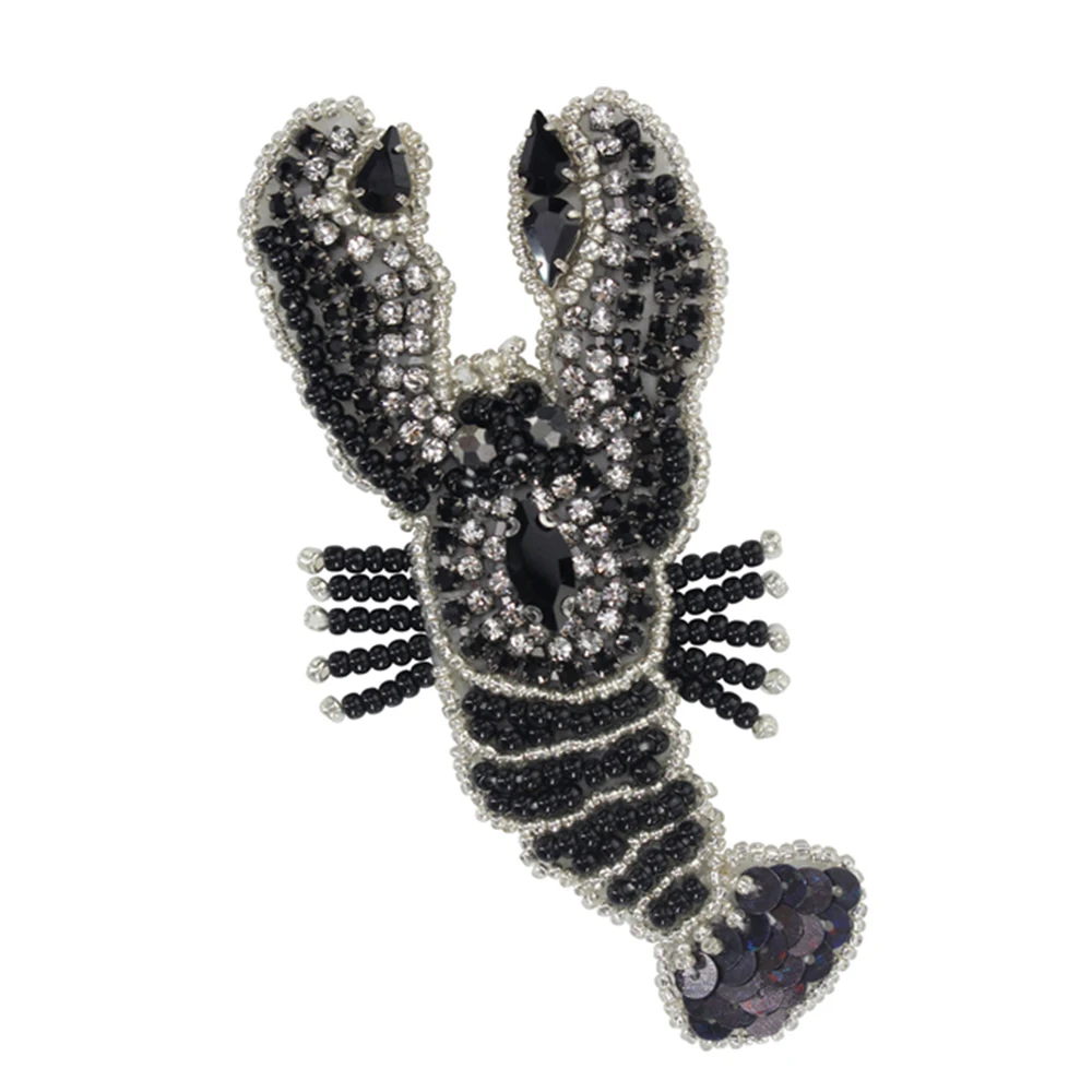 Sequin Applique Sew-on Applique, Beaded Rhinestones, Lobster, Crab Patches, Bag, Shoes, Clothes, Decorative Accessory