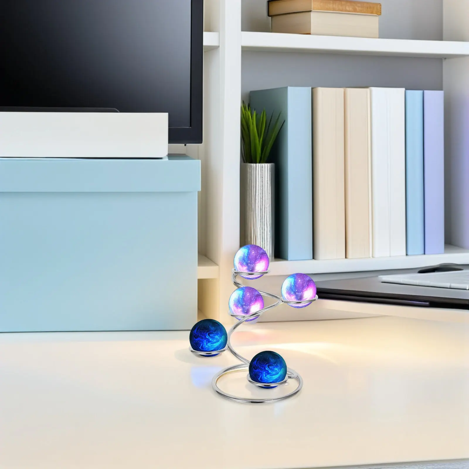 Sturdy Metal Crystal Sphere Stand Egg Shaped Pedestal for Globe Marble Ball Amethyst Geode Mineral Display Decorative Display