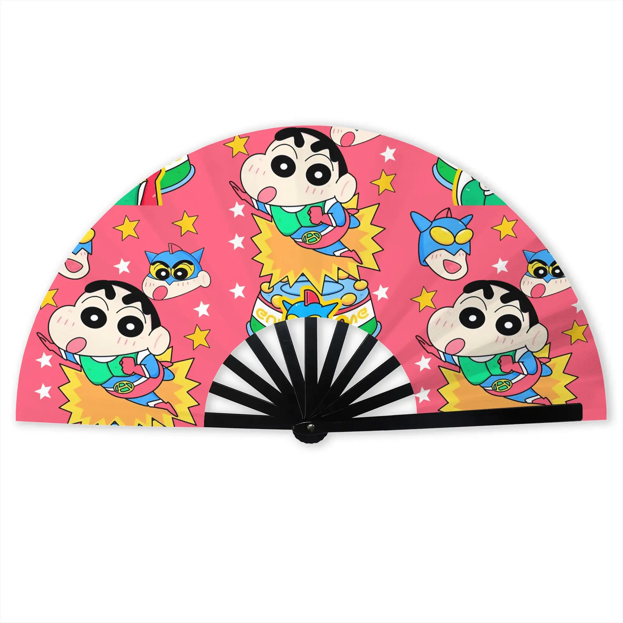 

Crayons S-Shinchans Portable Pocket Fan Outdoor Japan Cute Comic Funny Cartoon Folding Fan Chinese Dance Cooling Handheld Fans