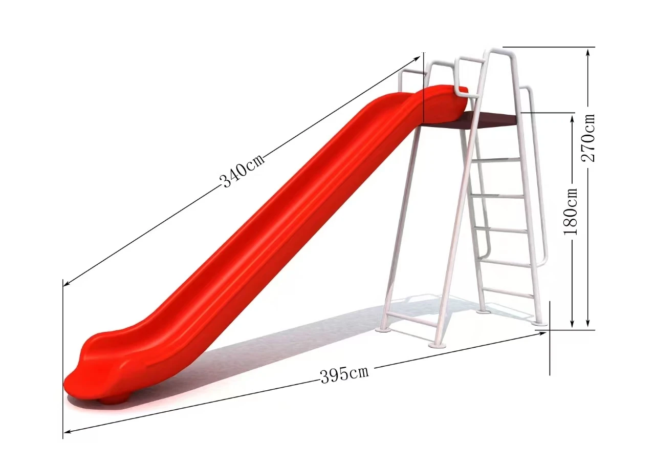 Durable Outdoor Playground Swing Set with Plastic Slide Wear Resistant Amusement Equipmentpromote Sales