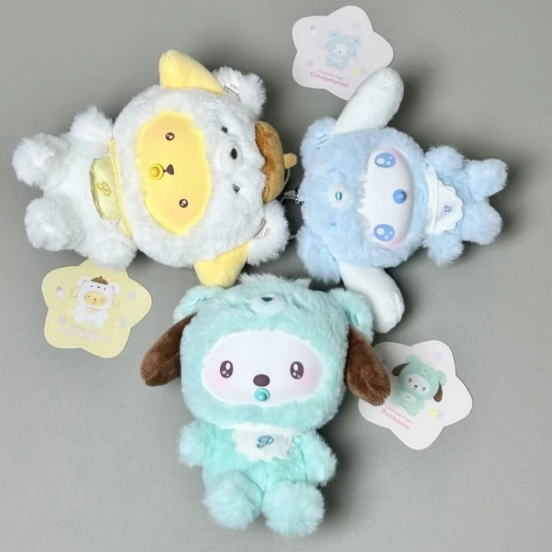 

Authentic Sanrio Characters Little Bear Planet Series Plush Blind Box Kawaii Doll Keychain Toys Desktop Ornament Girl Gift