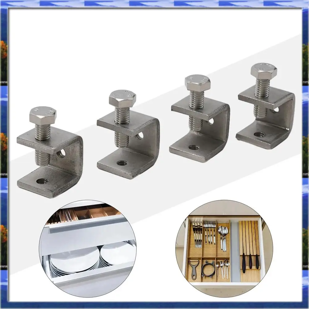 AS59 -4Pcs C-Clamp Jaw Pull Ring Adjustable Fixed Holder Clip Multi-Function Hardware Fasteners