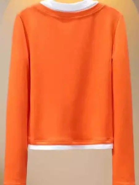 

High-End plus Size T-irt Women's Base irt Button Colion Color oulder Korean Sle Loose Fit Long Sve