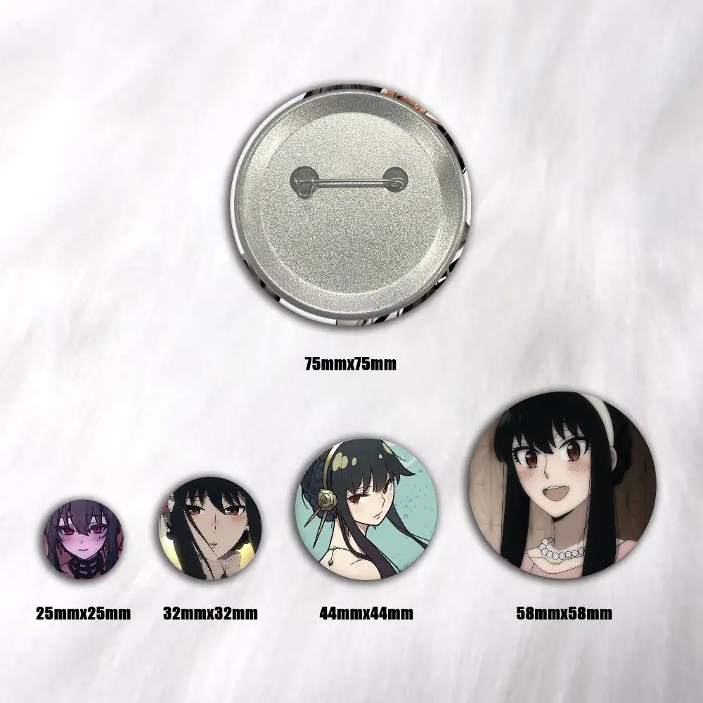 A-Yor Forger Cartoon Round Brooches On Backpack Jacket Acrylic Button Pins Collection Gifts