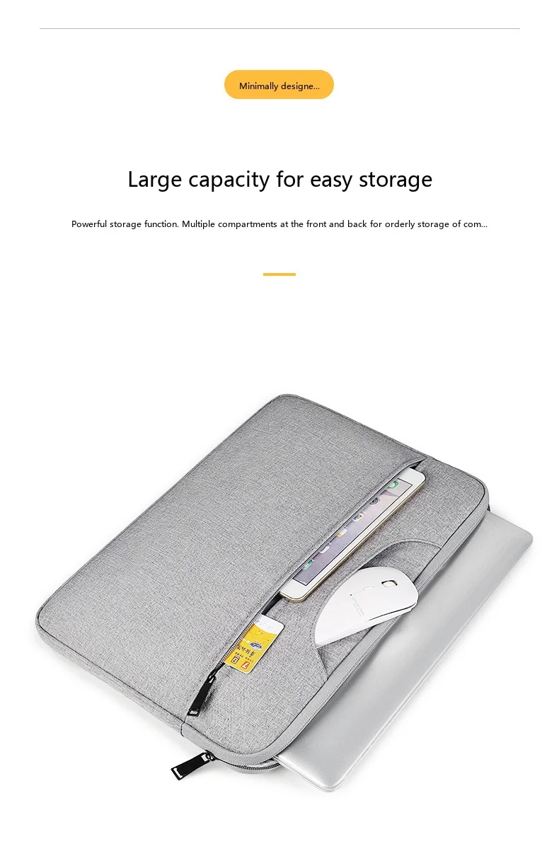 Praktische Laptop-Tragetasche 11,6-15,6 Zoll Wasserdichte Oxford-Handtasche für den täglichen Notebook-Gebrauch – Detail 3