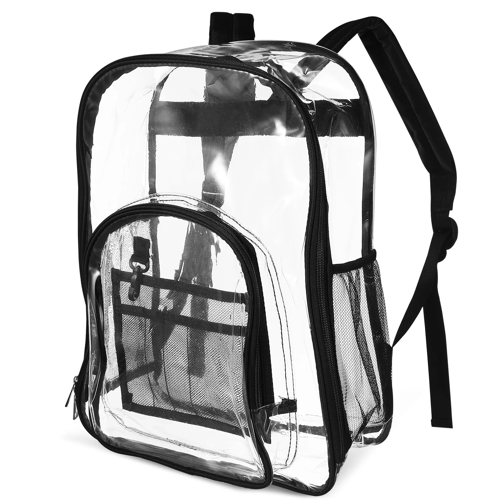 Clear Backpack Transparent Durable PVC Stadium Bag Spacious School Bag Clear Bookbag Multiple Pockets Comfortable Shoulder