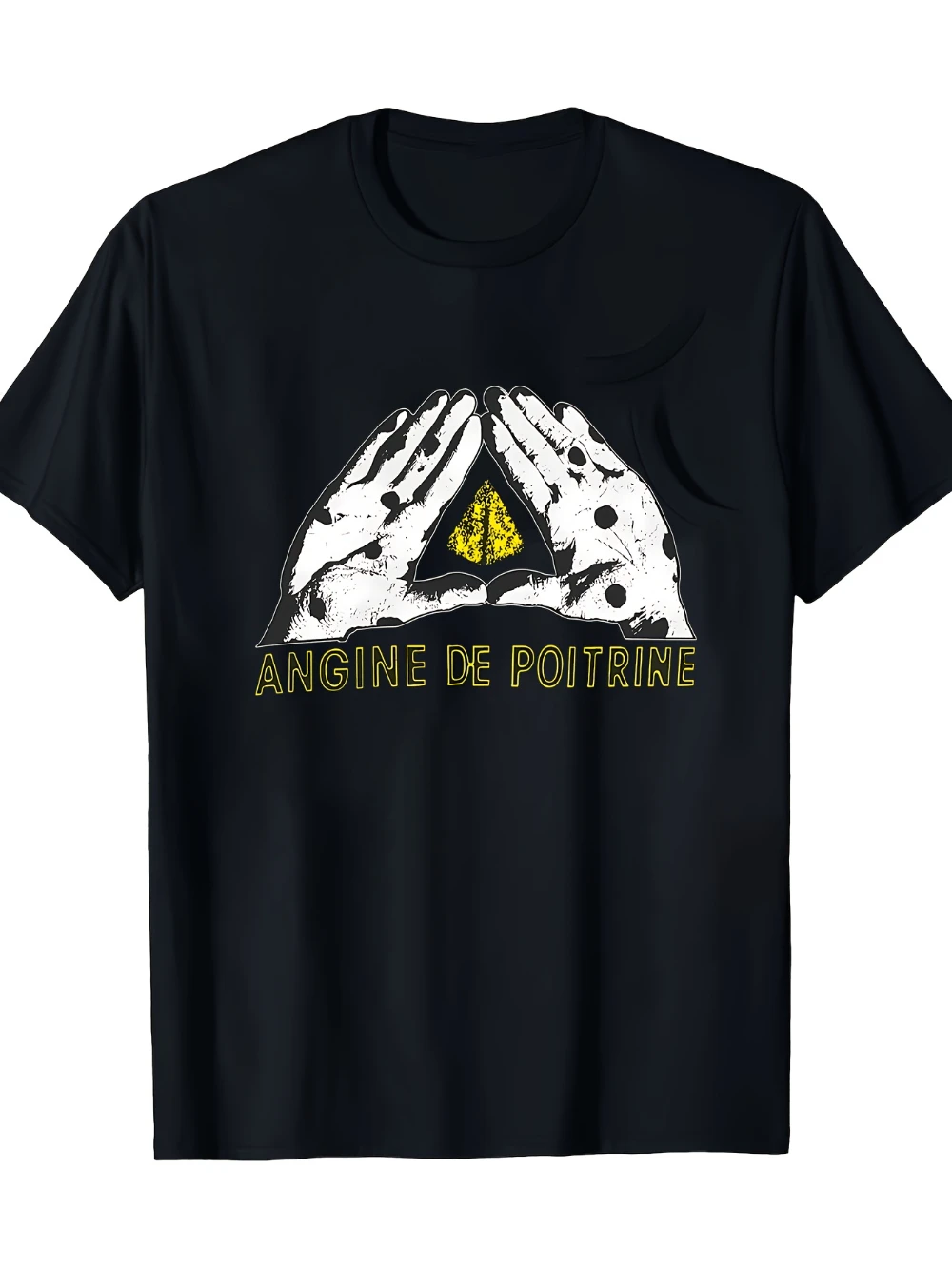 Camiseta de Manga Corta Angine De Poitrine Band Canada Quebec Duo Sherpa Mantra Rock Experimental para Hombre y Mujer para Verano