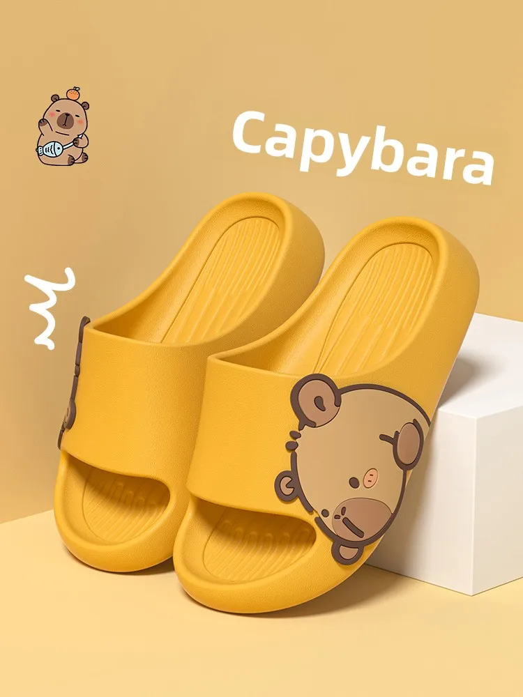 Adorable Capybara Children's Slippers Indoor Home Anti-slip Outdoor Wear Parent-Child Sandals Women's Flip Flops Cartoon Styl...