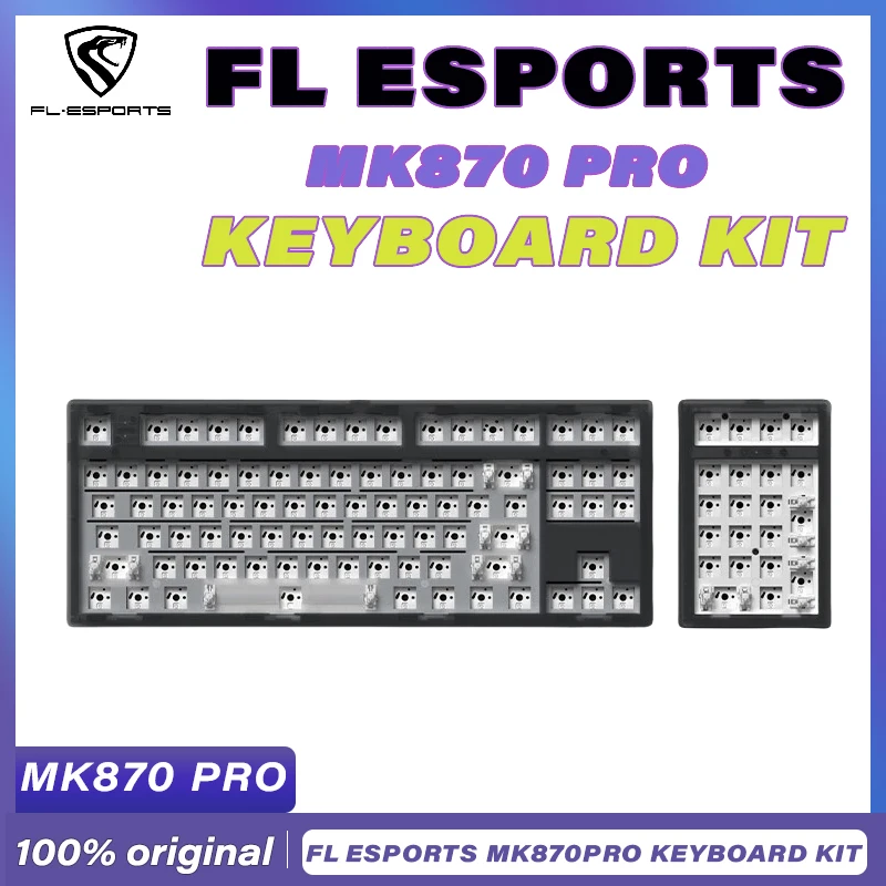 

Fl Esports MK870Pro Keyboard kit three mode Bluetooth wired wireless customized gaming office Keyboard kit computer PC laptop