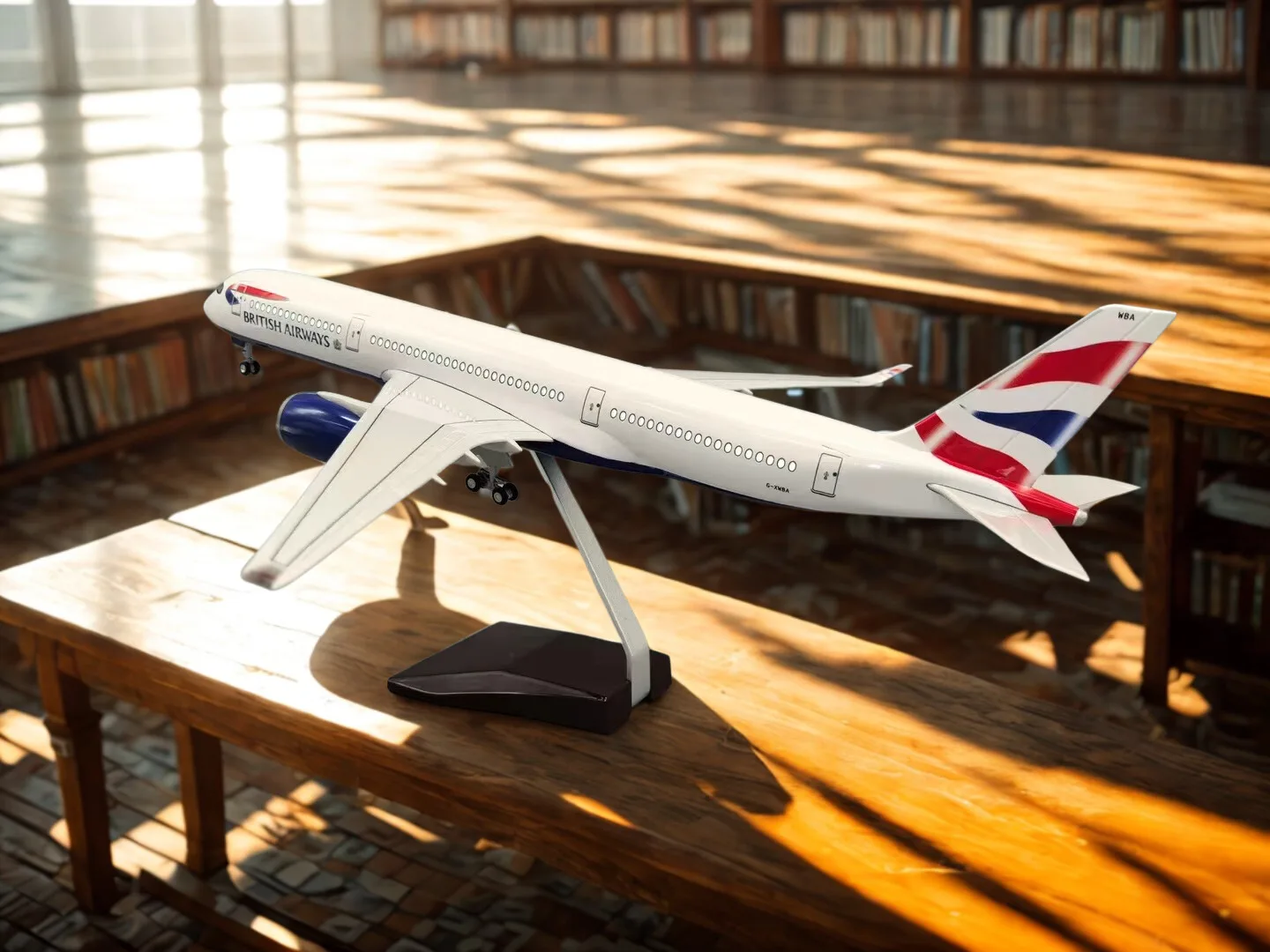 

47cm Aircraft Model 1:142 Airplane Model British Airbus 350 Plane Model Kits With Led Light Airplane Model Toy Plane Model Decor